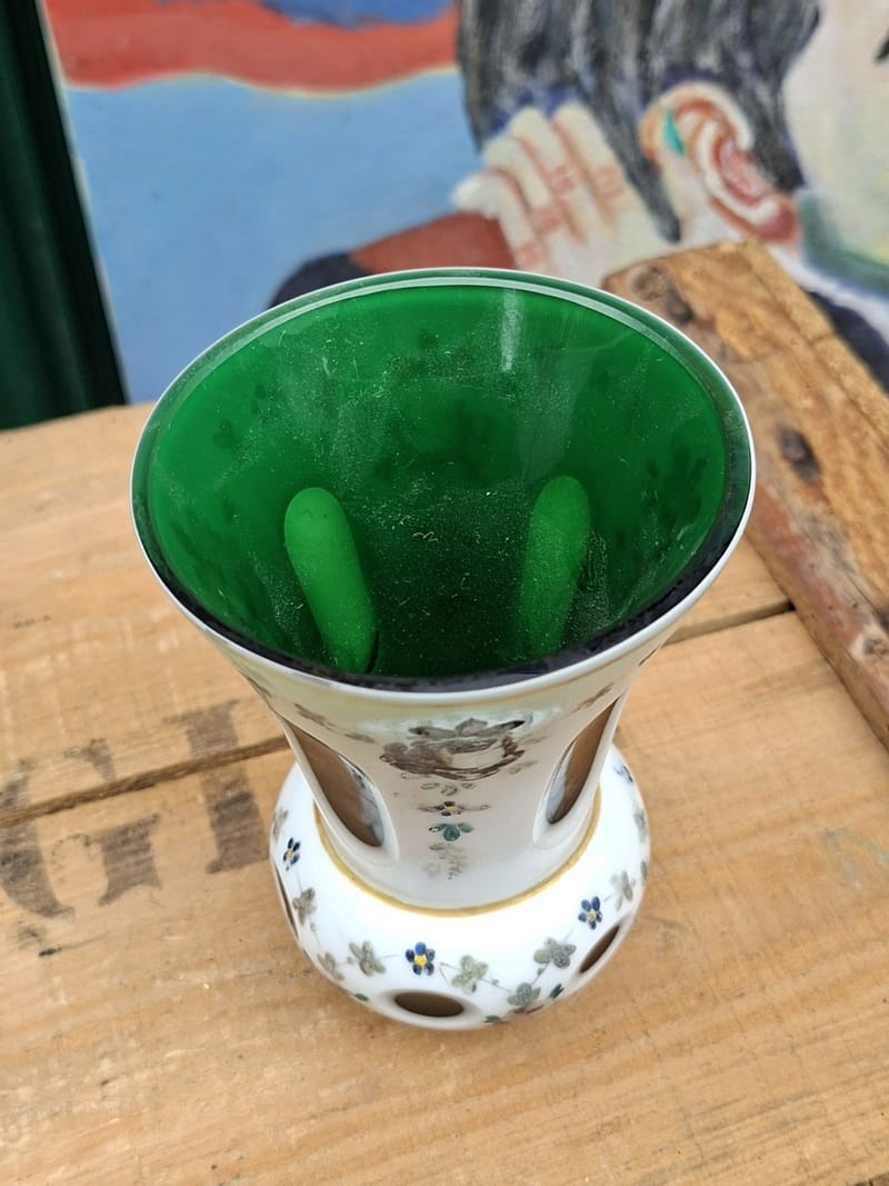 Moser Vase Verre Overlay Ancien — vue 2