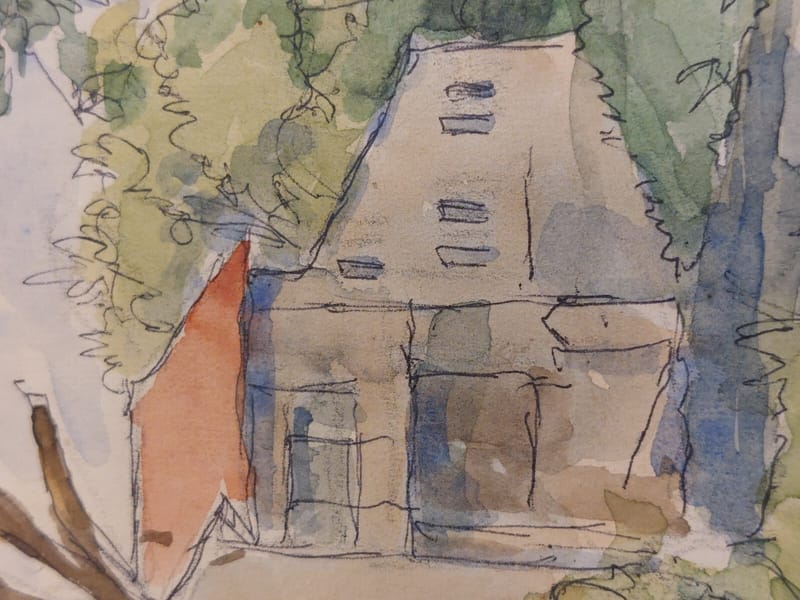 Moulin Magny André Simon 1926-2014 Artiste Lorrain 2007 Aquarelle — vue 4