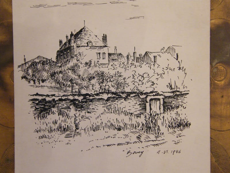 "Encre de chine Metz Borny André Simon 1926-2014 1946 Artiste Lorrain" — vue 2