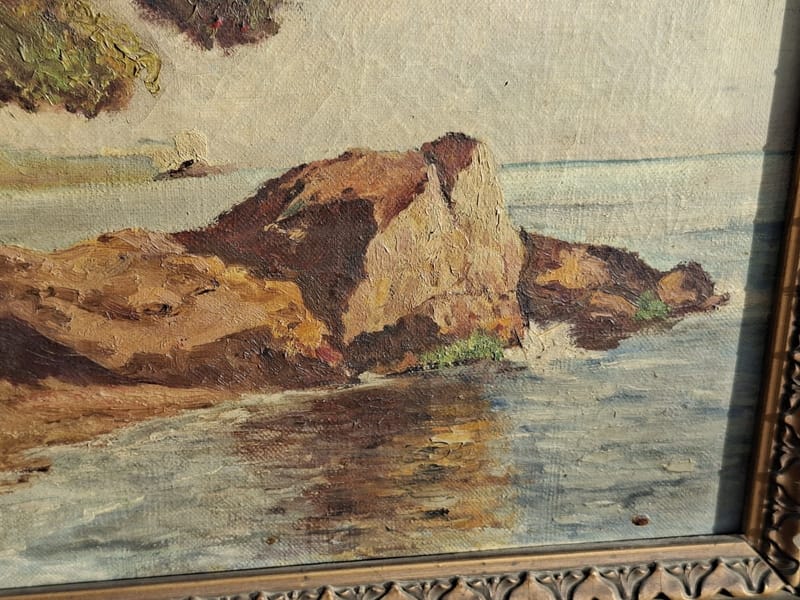 Camille Hilaire Huile Toile 1930 Bord Mer Artiste Lorrain Metz Hilaire 1916-2004 — vue 6