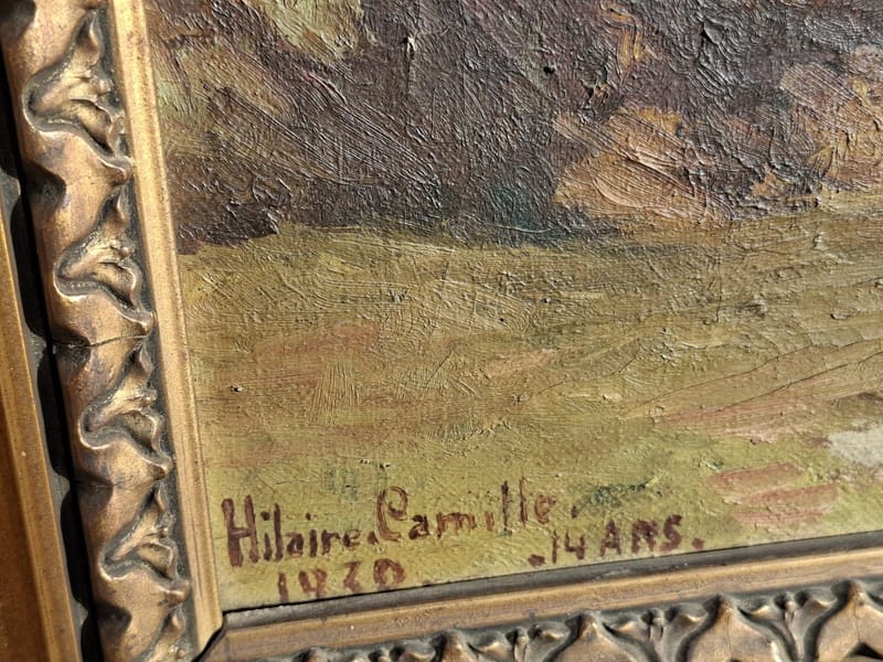 Camille Hilaire Huile Toile 1930 Bord Mer Artiste Lorrain Metz Hilaire 1916-2004 — vue 7