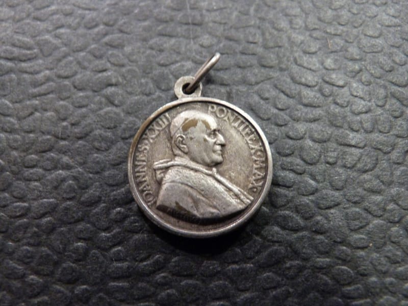 Pape Jean XXIII Argent Médaille Pendentif Plaqué Silver Silber