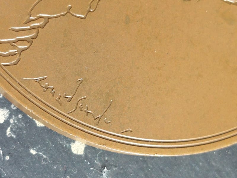 Médaille Bronze Annibale Carracci Ronald SEARLE Père Carricature 1976 — vue 5