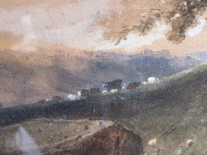 Paul Lauters Artiste Belge 1806 1875 Paysage 1836 Aquarelle — vue 6