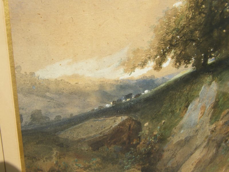 Paul Lauters Artiste Belge 1806 1875 Paysage 1836 Aquarelle — vue 4