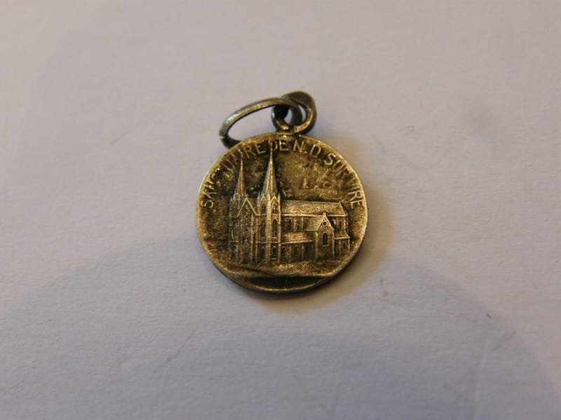Argent Massif Médaille Pendentif Notre Dame sur Vire Silver Silber — vue 2