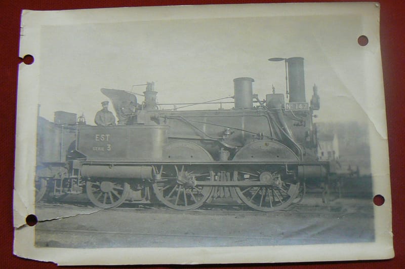 Photographie Locomotive Vapeur La Ville de St Mihiel en 1912 Dépôt de Sézanne"