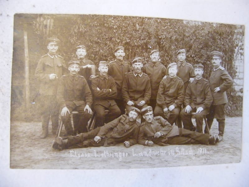 Photographie Militaires Alsace Lorraine Elsass Lothringer Landwehr  Bitsch 1911 — view 2 of 3