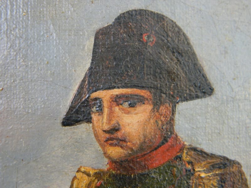 Napoléon Bonaparte Huile sur Toile  à Charleroi par Gabé 1831 d'après Vernet — vue 8