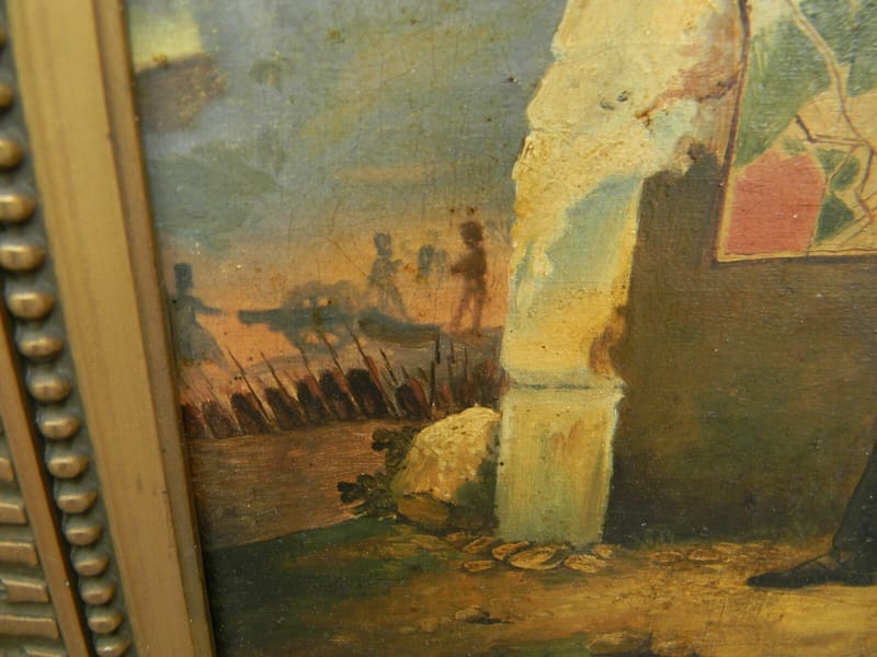 Napoléon Bonaparte Huile sur Toile  à Charleroi par Gabé 1831 d'après Vernet — vue 5