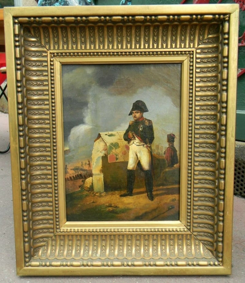 Napoléon Bonaparte Huile sur Toile à Charleroi par Gabé 1831 d'après Vernet