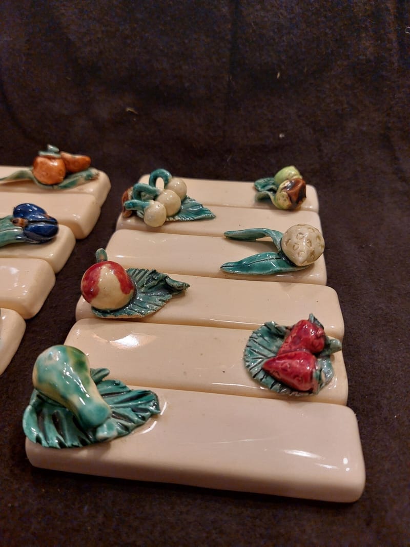 Céramique Porte Couteaux Fruits Légumes Vallauris France — vue 3