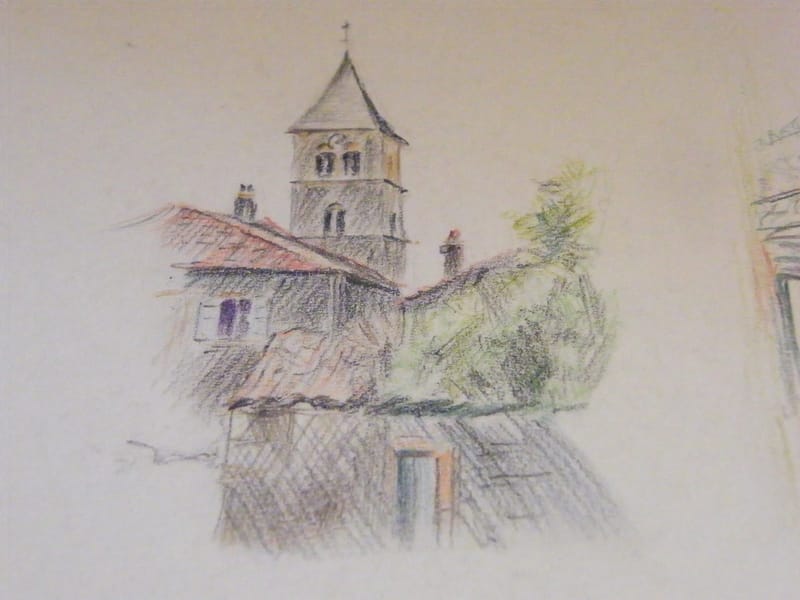 Metz Vallières André Simon 1926-2014 1945 Artiste Lorrain Dessin au Crayon — vue 2