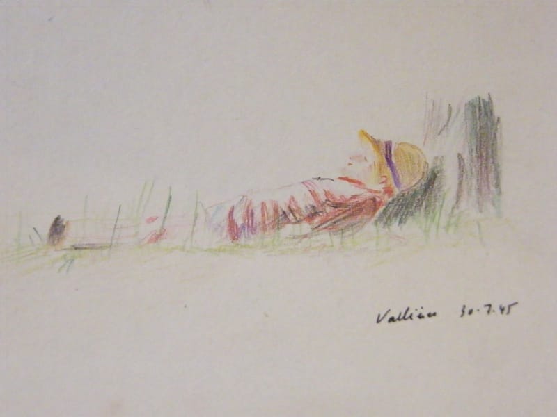 Metz Vallières André Simon 1926-2014 1945 Artiste Lorrain Dessin au Crayon — vue 3
