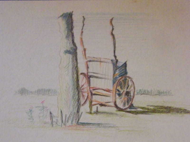 Metz Vallières André Simon 1926-2014 1945 Artiste Lorrain Dessin au Crayon — vue 4