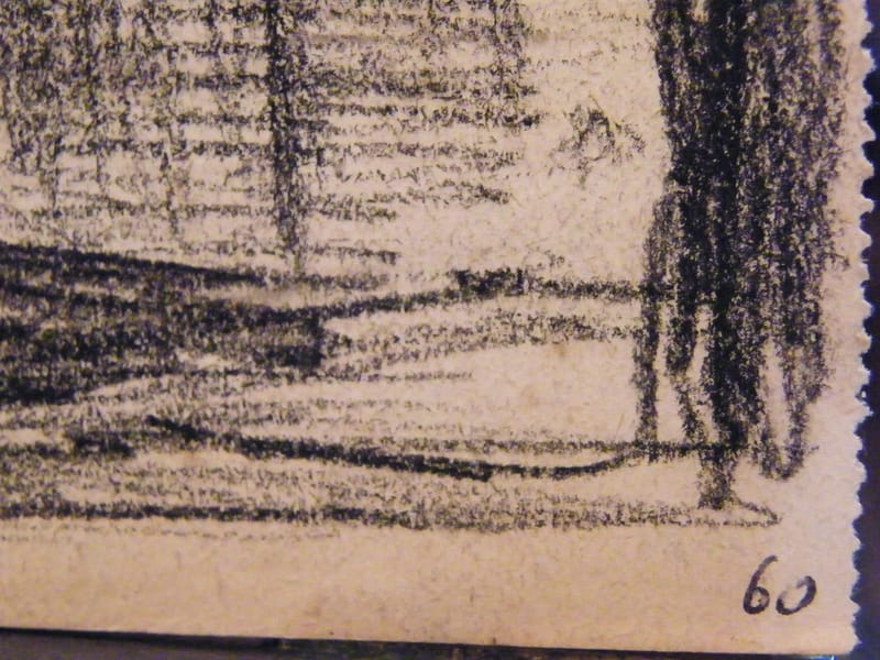 Metz Cathédrale André Simon 1926-2014 1960 Artiste Lorrain Fusain — vue 3