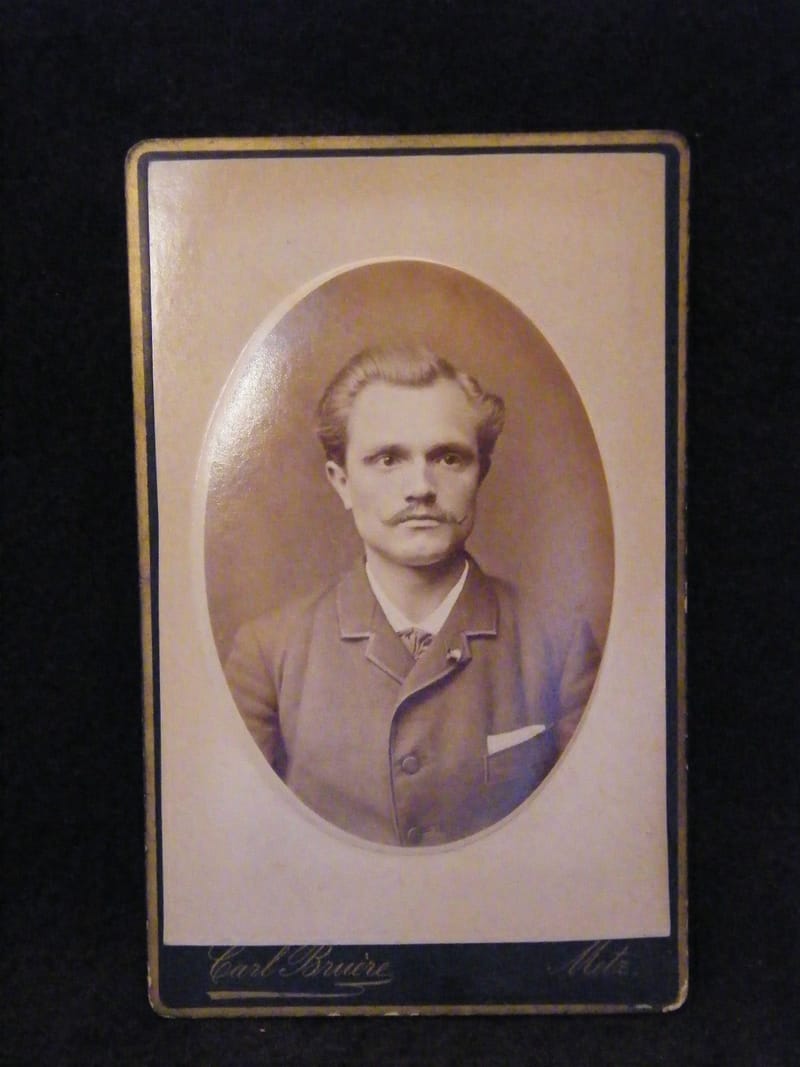 "Photographie CDV Homme Carl Bruère Metz  XIX ème Siècle"