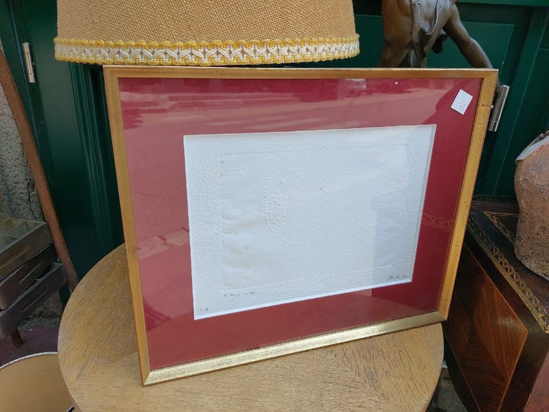 Etienne Hajdu Gauffrage Papier Le Rouge Gorge 1979 EA 1907 1996