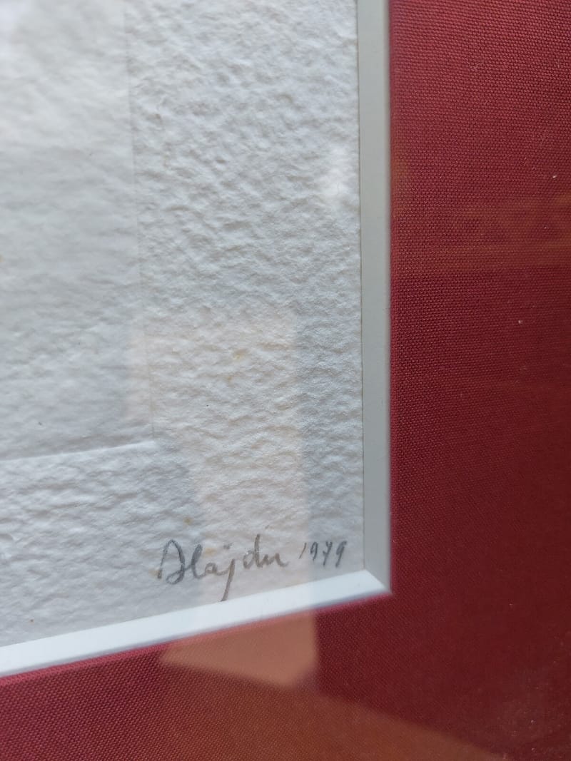 Etienne Hajdu Gauffrage Papier Le Rouge Gorge 1979 EA 1907 1996 — vue 4