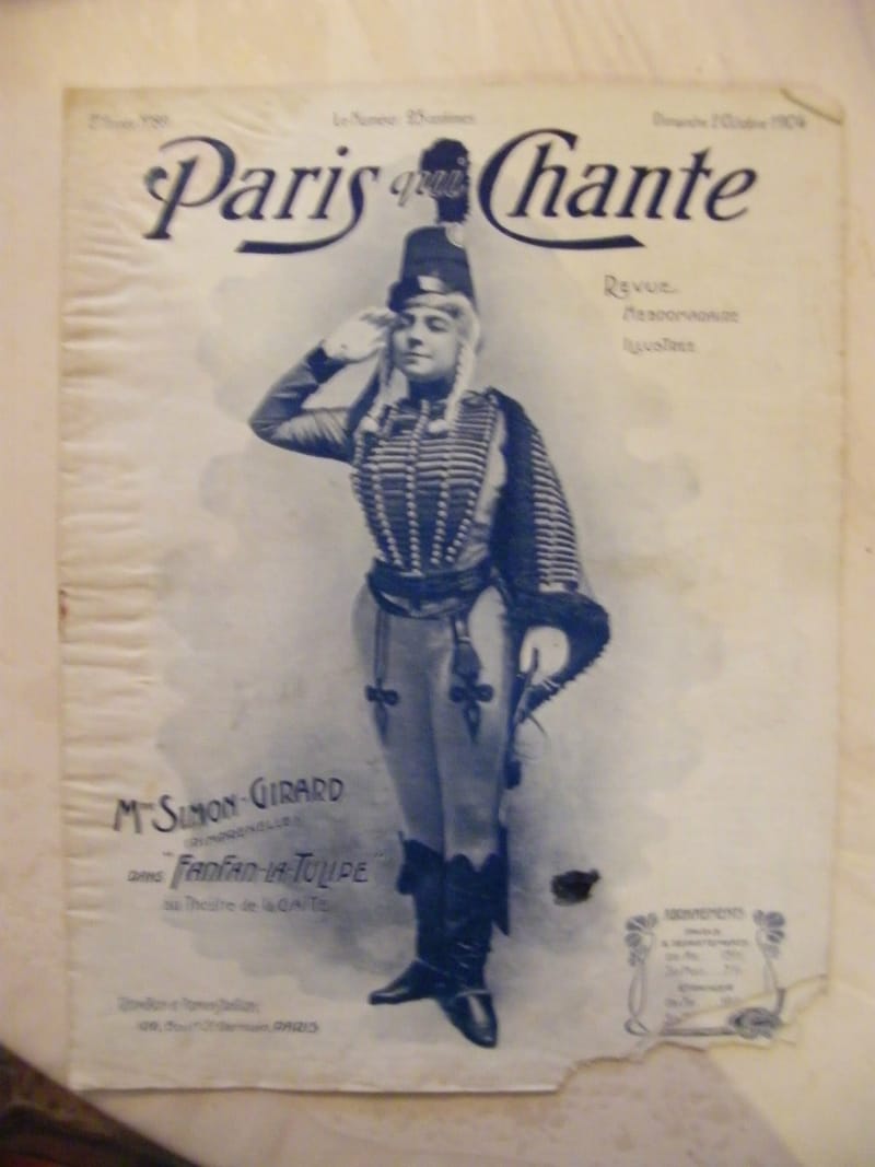 "Paris qui Chante N°89 1904 Simon Gérard Fanfan la Tulipe"