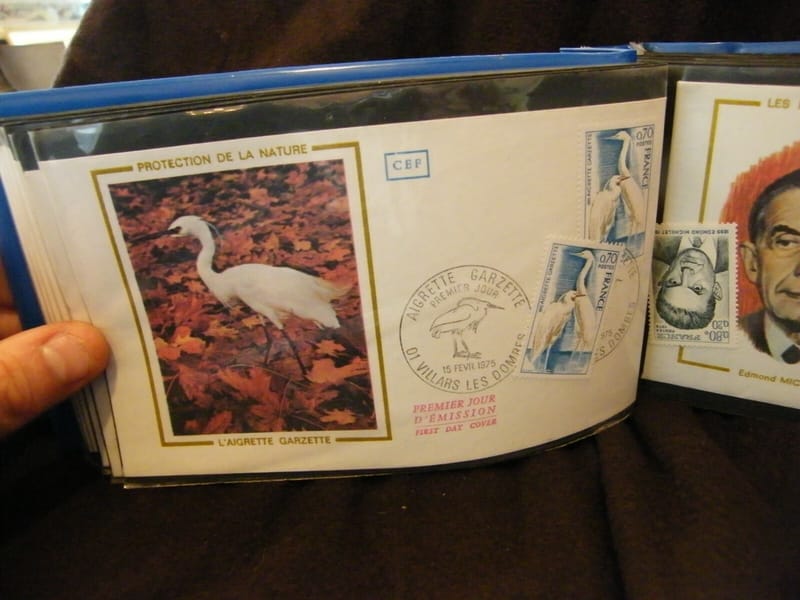 "Enveloppe 1er jour Aigrette Garzette 1975 + 1 timbre non oblitéré"