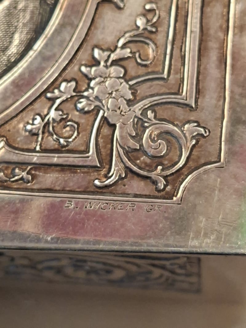 Boite Bijoux Argent Plaqué La Note Difficile Wicker Silver Silber — vue 4