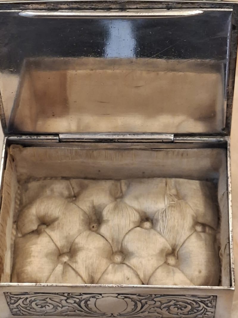 Boite Bijoux Argent Plaqué La Note Difficile Wicker Silver Silber — vue 6