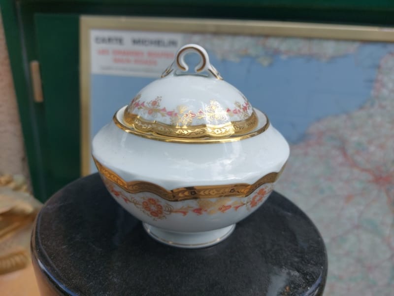 Sucrier Field Haviland Porcelaine Limoges Dorures