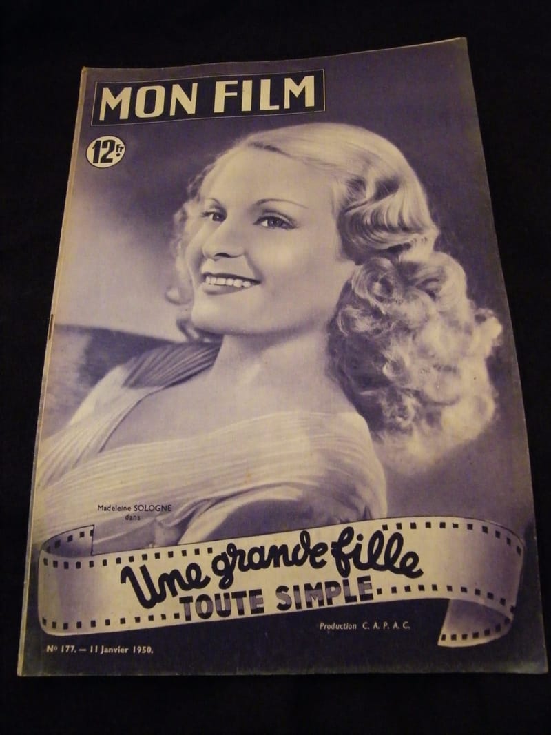 "Mon Film Janvier 1950 Madeleine Sologne Une grande fille toute simple"