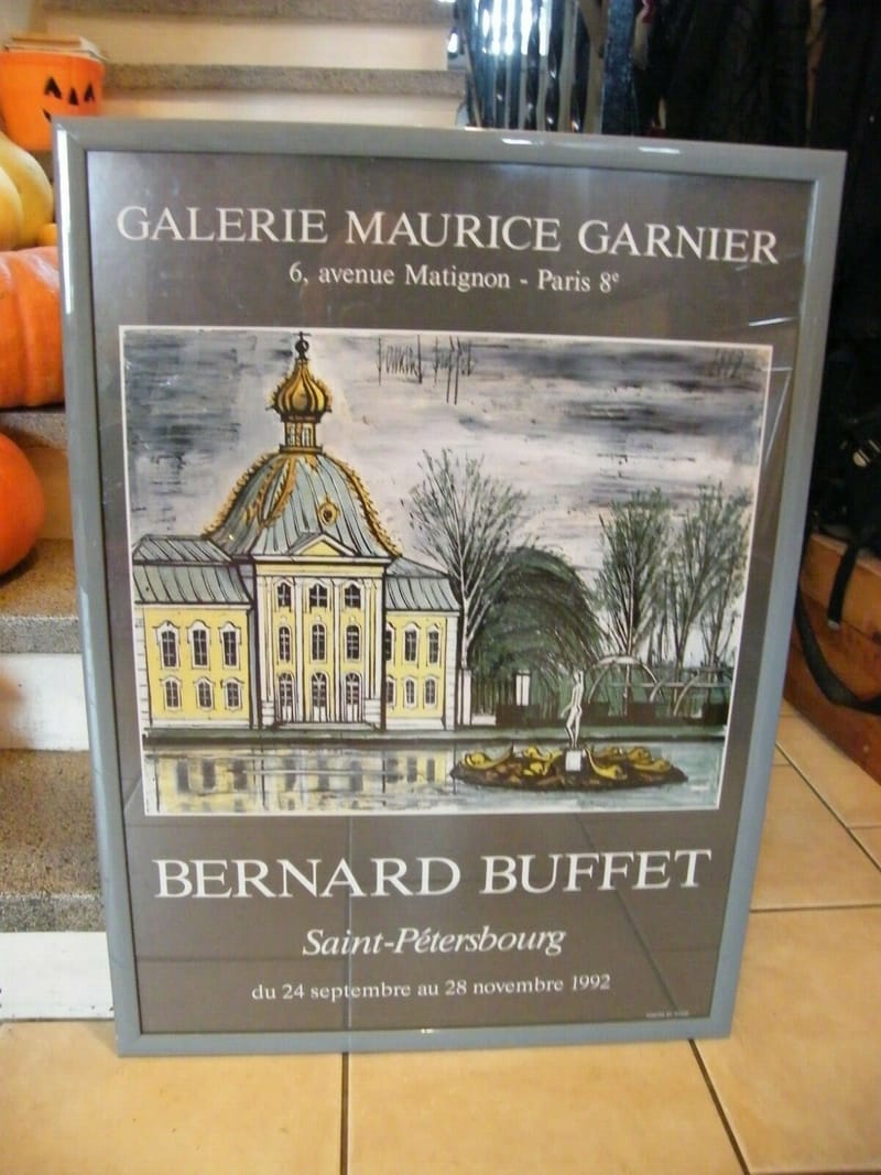 Bernard Buffet Affiche Originale Saint Pétersbourg Galerie Maurice Garnier 1992