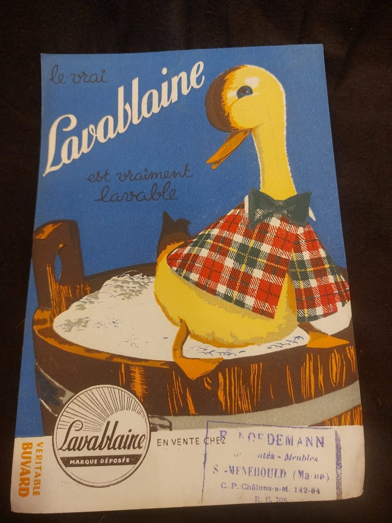 Buvard Lavablaine Canard Laine Lavable Sainte Menehould