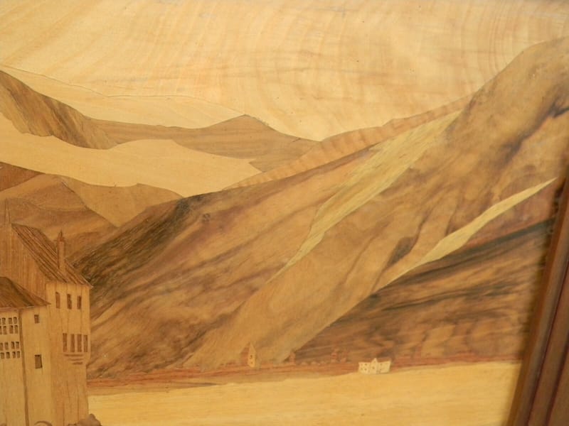 Guy élève Majorelle Château Chillon Lac Léman Suisse Signé Marqueterie — vue 7