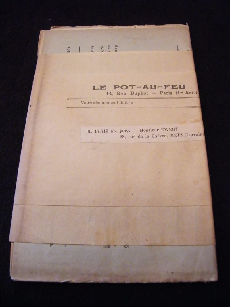 Recettes Le pot au feu 17 février 1906 Rivista di Cucina Non ouvert