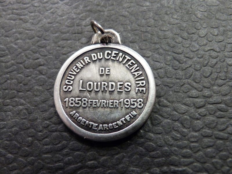 Marie Lourdes Médaille Aluminium Centenaire apparition de Marie Lourdes — vue 2