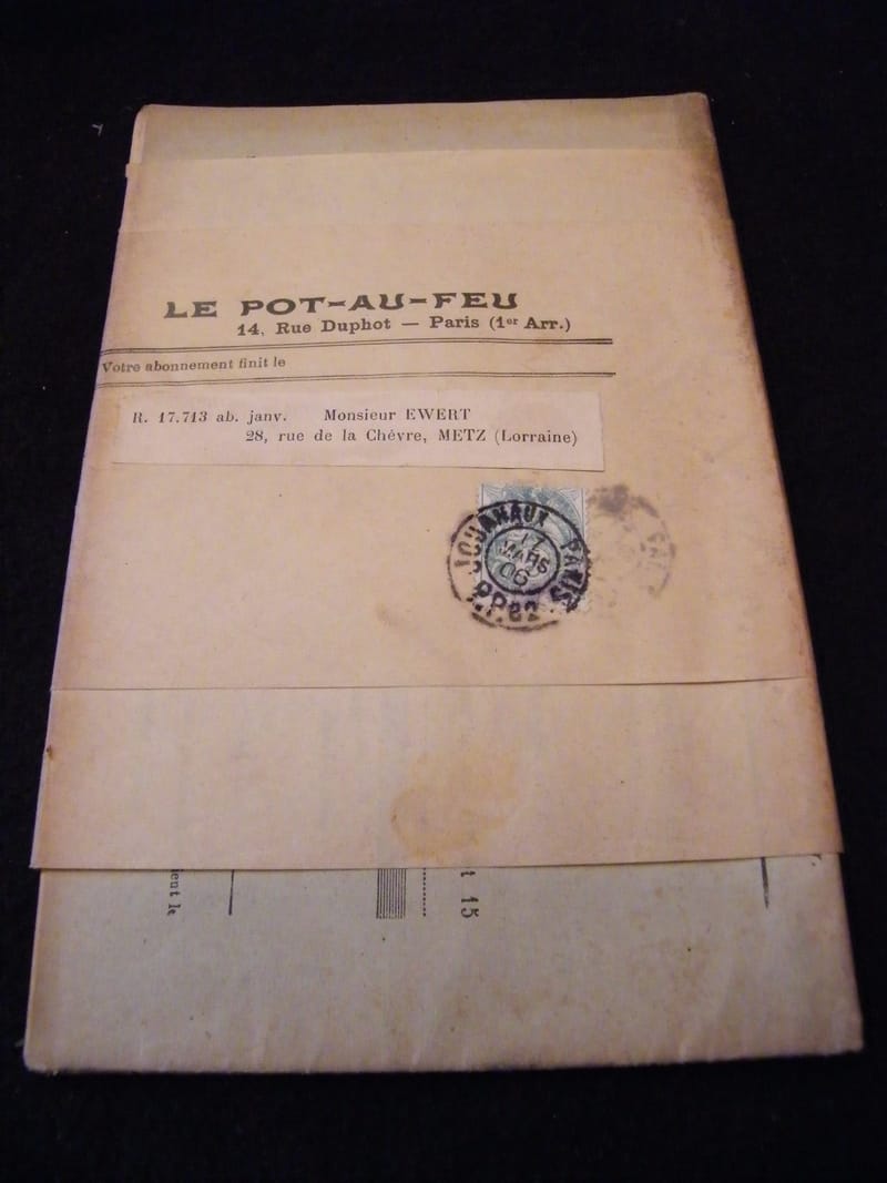 Recettes Le pot au feu 17 mars 1906 Rivista di Cucina Non ouvert