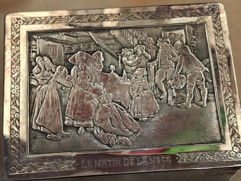 Boite Bijoux Argent Plaqué Le Matin de la Noce Silver Silber — vue 2