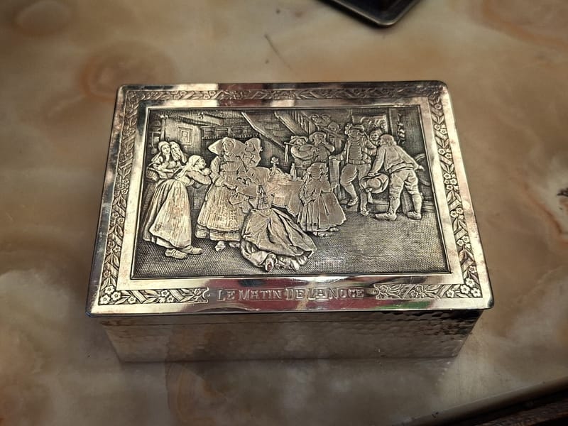 Boite Bijoux Argent Plaqué Le Matin de la Noce Silver Silber