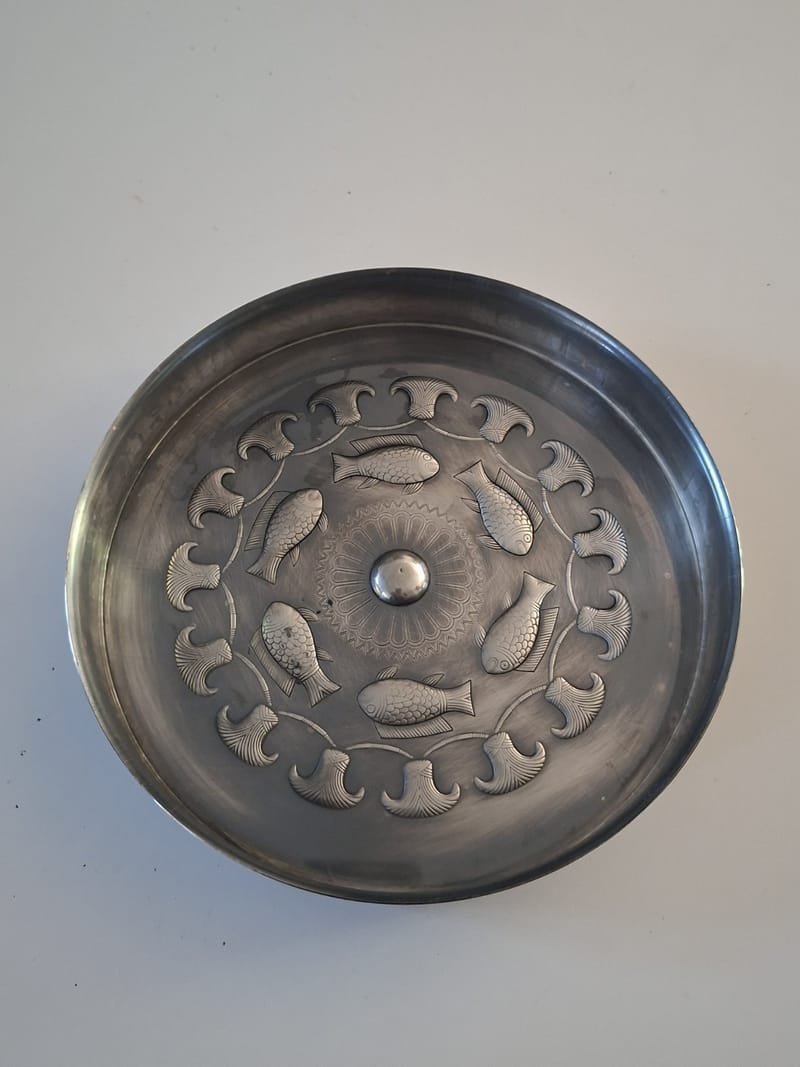Coupe Egypte Général Djéhouty Reproduction Musée du Louvre Argent Plaqué