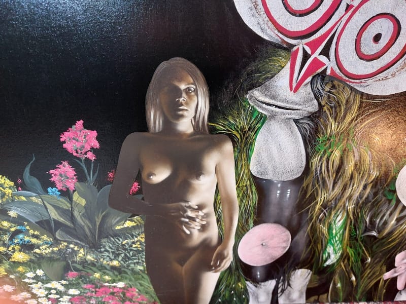 Delcol Postmodernisme Africaniste Huile sur Toile Erotique Roland Delcol Belge — vue 2