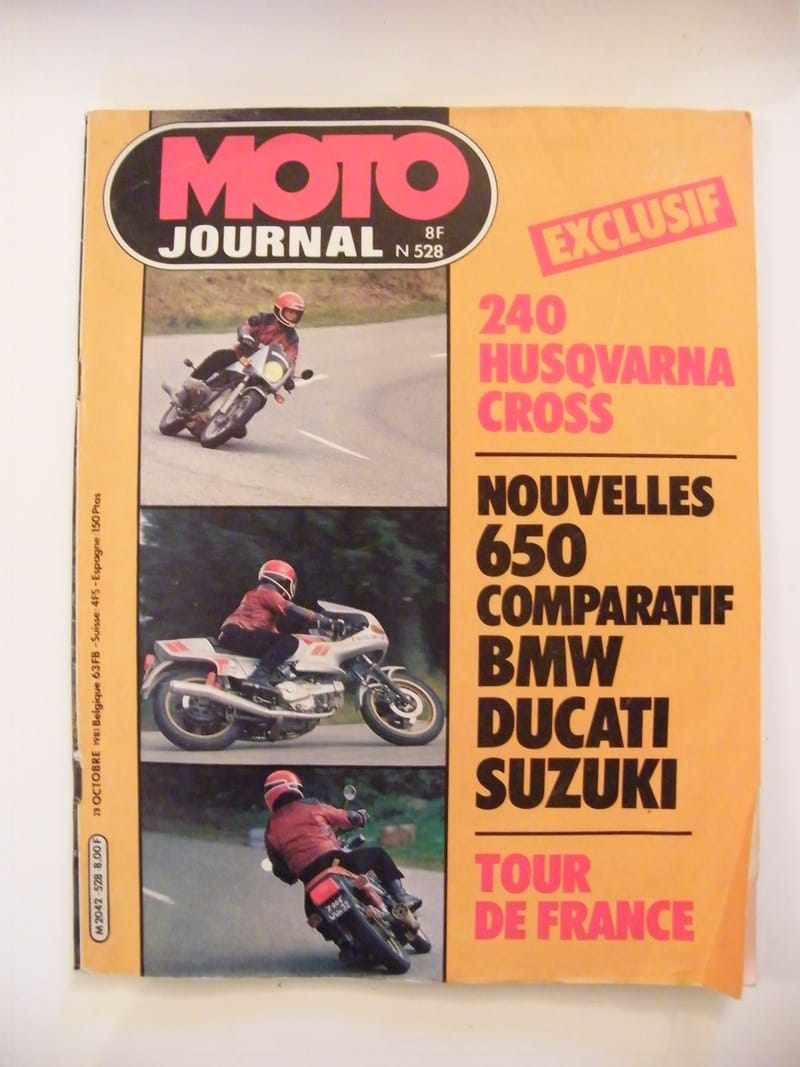 "Moto Journal Octobre 1981 N°528 240 Husqvarna Cross 650 BMW Ducati Suzuki"