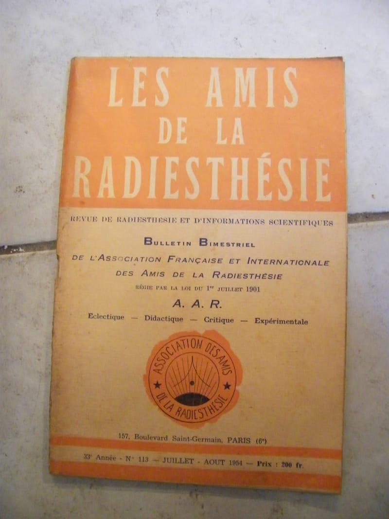 Les Amis de la Radiesthésie N°113 Juillet Août 1954