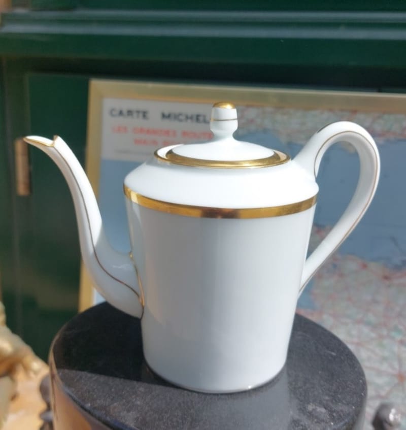 Théière Field Haviland Porcelaine Limoges Dorures
