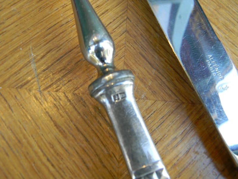 Christofle Service Découper Art Déco Argent Plaqué Alfénide Diamant Silver — vue 4