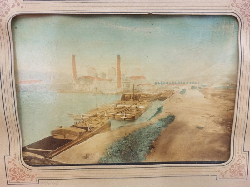 Forges Pont Saint Vincent 1894 Photographie Péniches Industrie
