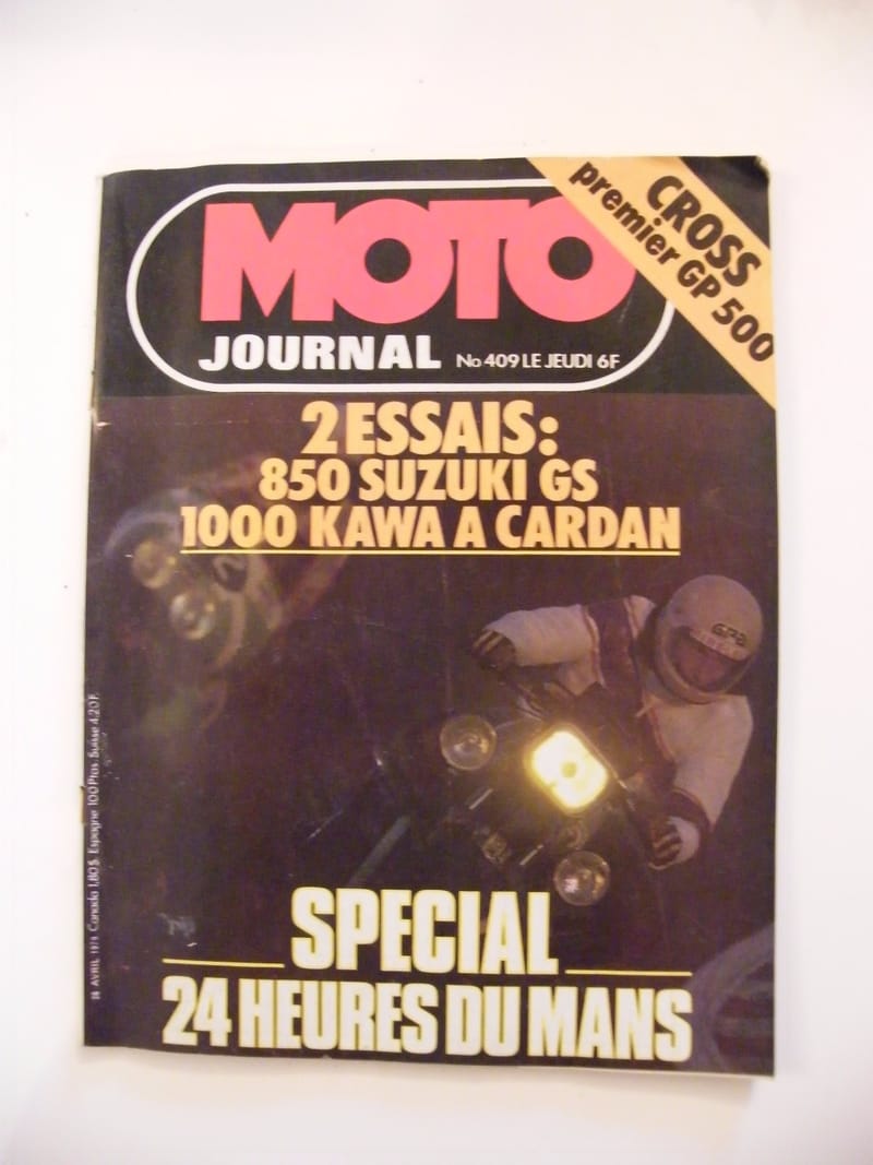 "Moto Journal Avril 1979 N°409 850 Suzuki GS 1000 Kawa"