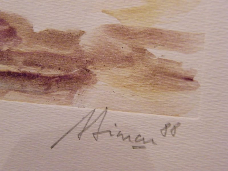 Jérusalem André Simon 1926-2014 Artiste Lorrain 1988 Eau Forte Aquarellée — vue 4