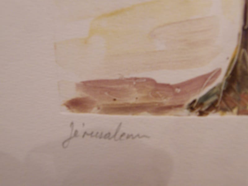 Jérusalem André Simon 1926-2014 Artiste Lorrain 1988 Eau Forte Aquarellée — vue 3