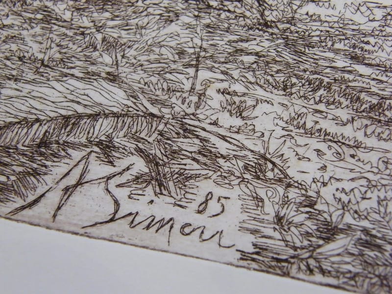 Licorne A Simon (1926-2014) Artiste Lorrain 1985 Eau Forte — vue 3