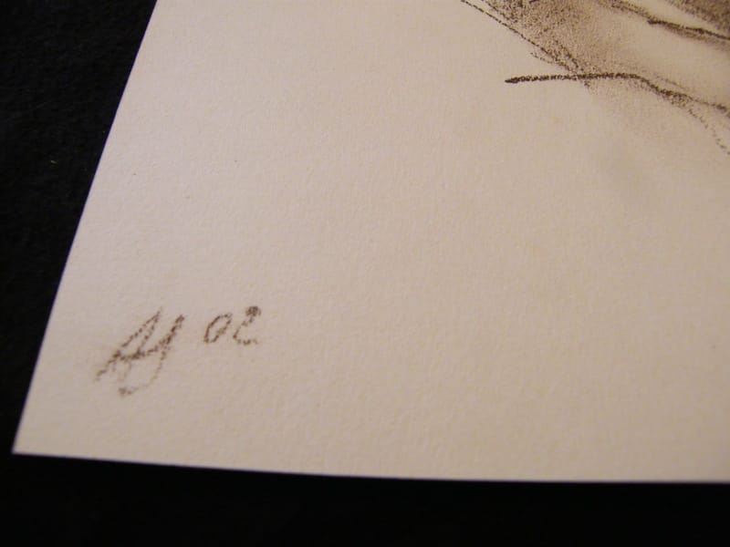 Femme Nue Allongée André Simon 1926-2014 Artiste Lorrain 2002 Fusain — vue 2