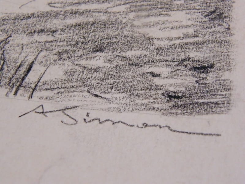 "Crayon St Julien les Metz  André Simon 1926-2014 1946 Artiste Lorrain" — vue 3
